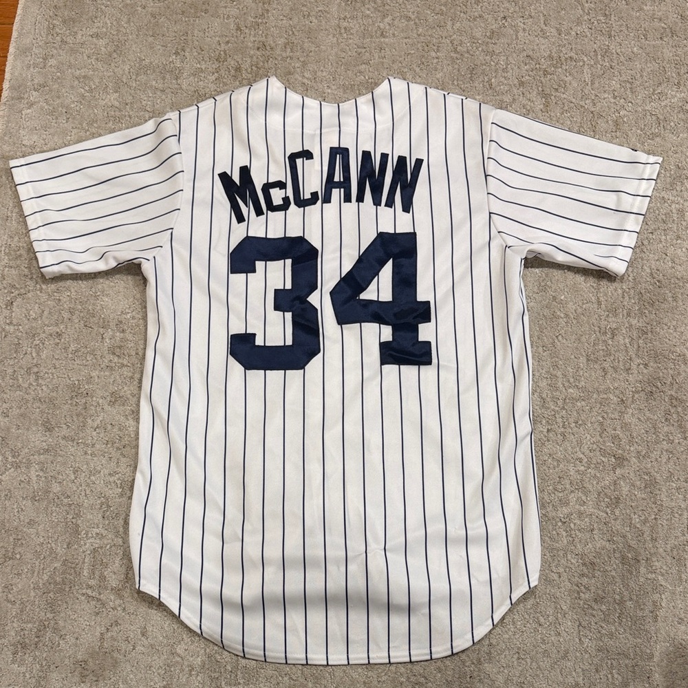 New York Yankees baseball jersey Number 34 McCann